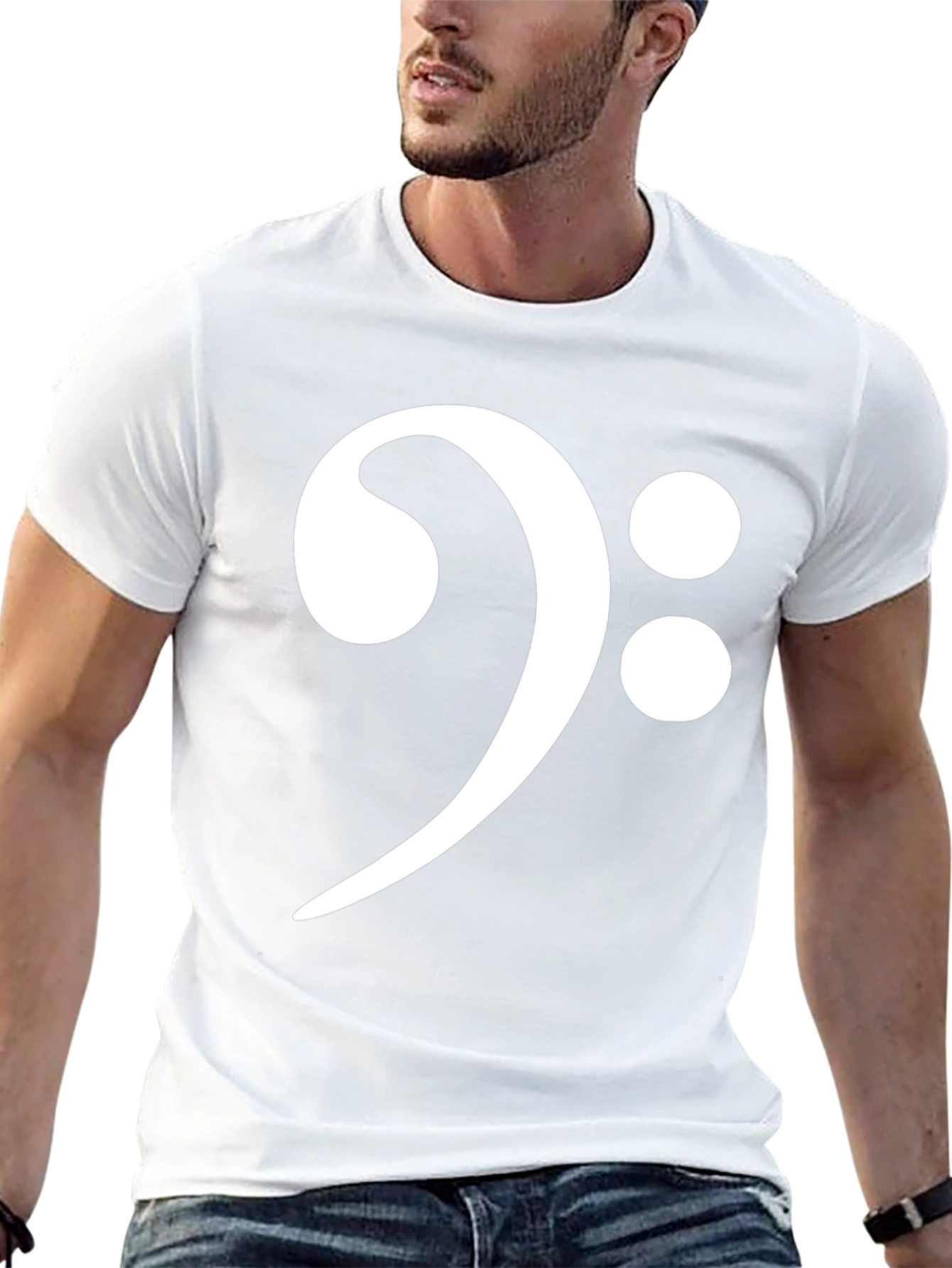 Bass Clef Graphic T-Shirt - Black