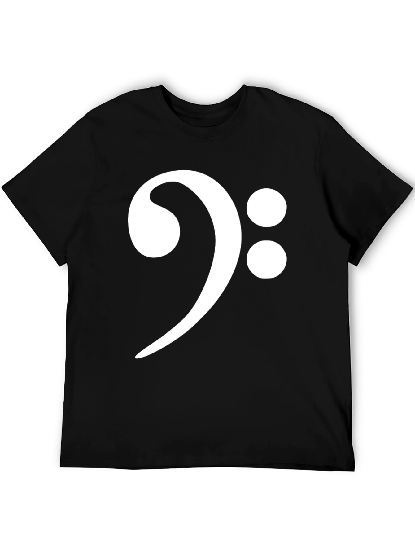 Bass Clef Graphic T-Shirt - Black