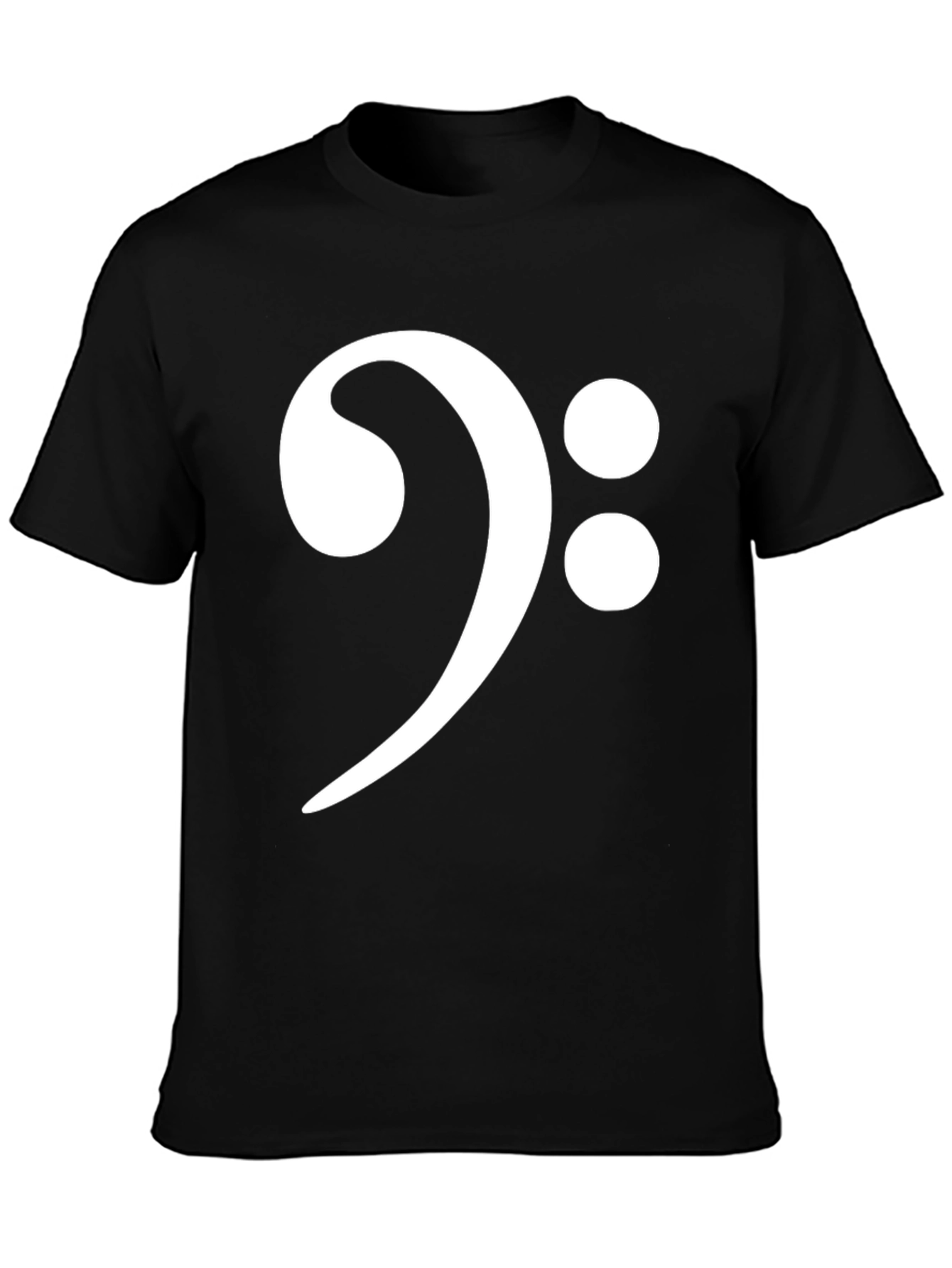Bass Clef Graphic T-Shirt - Black