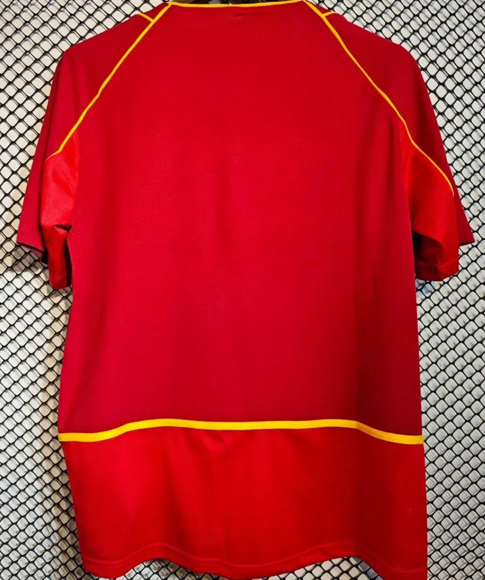 2002 Portugal Home Retro Soccer Jersey Back