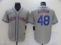 Men's New York Mets Jacob deGrom #48 Gray Replica Baseball Jerseys