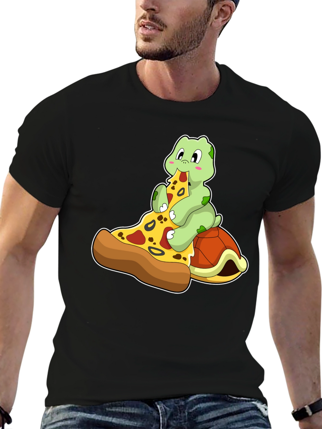 Turtle Pizza Lover Graphic Tee - Fun Novelty T-Shirt