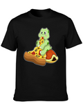 Turtle Pizza Lover Graphic Tee - Fun Novelty T-Shirt