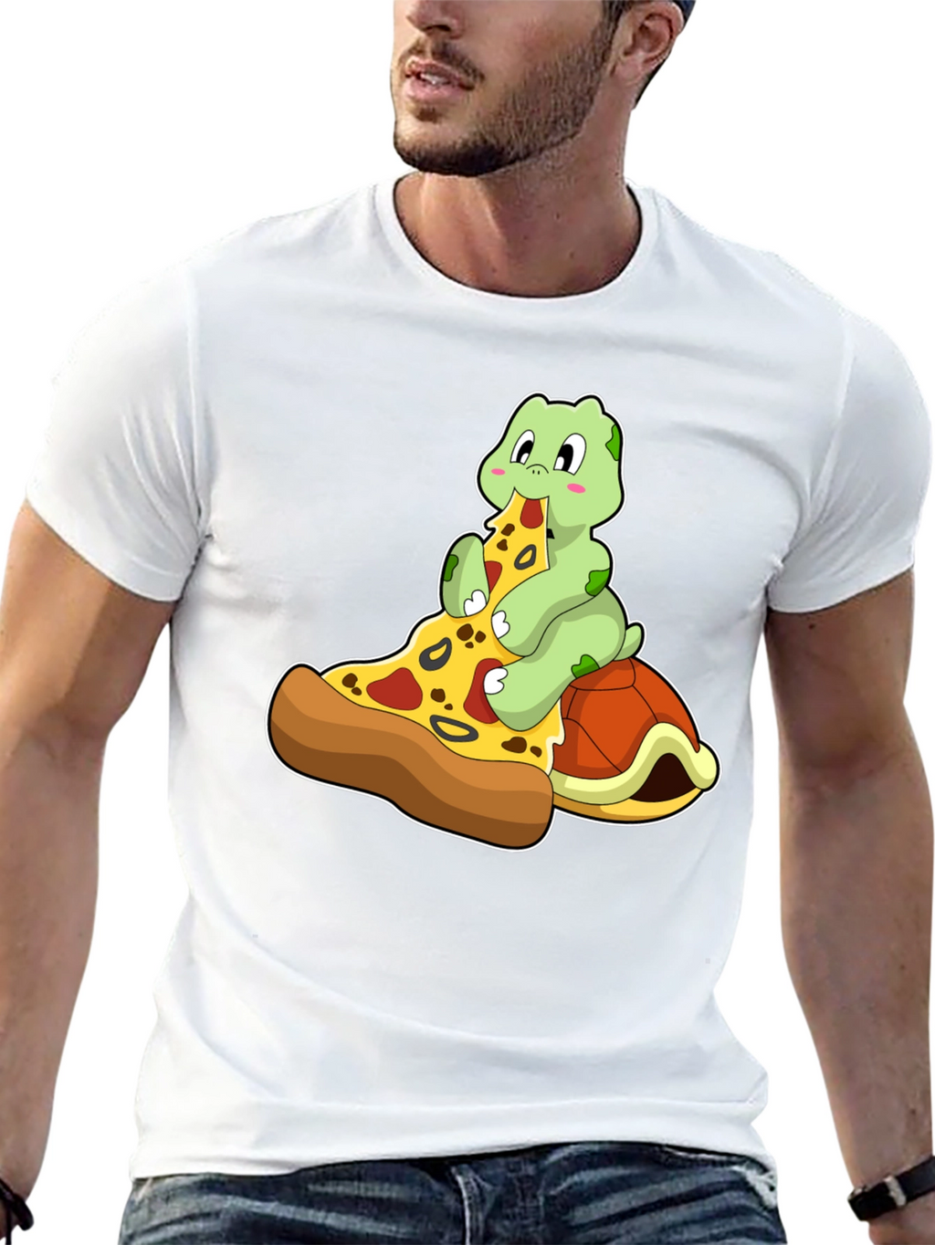 Turtle Pizza Lover Graphic Tee - Fun Novelty T-Shirt