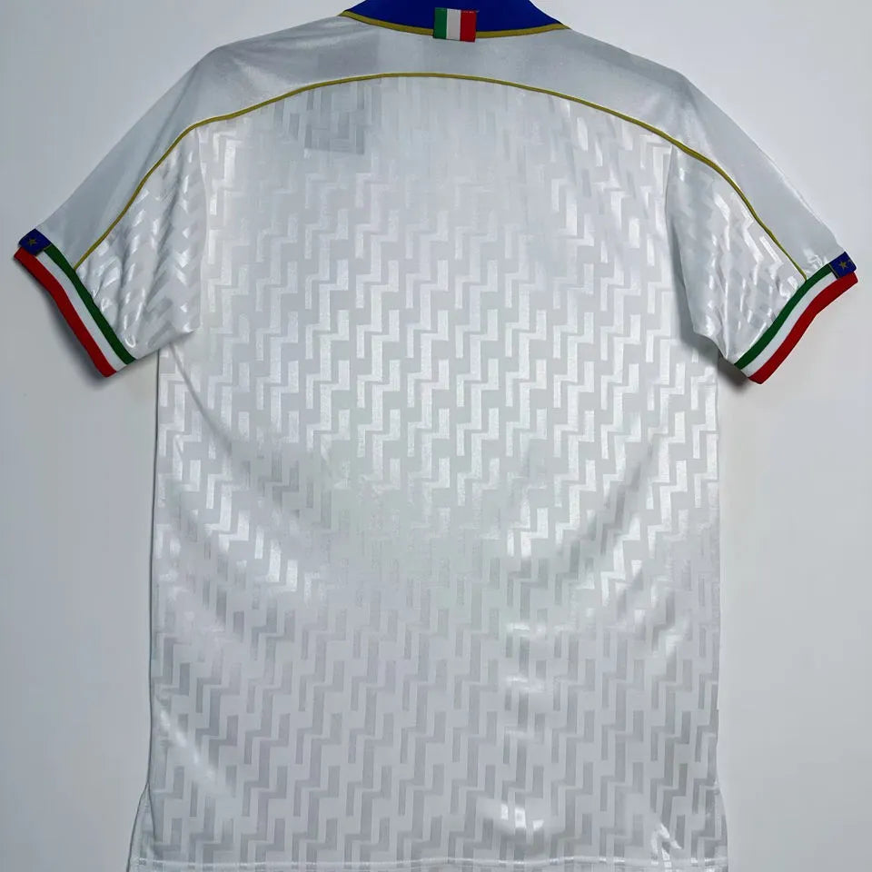 1995 Italy Away White Retro Soccer Jersey Back