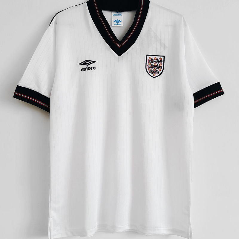 1984/1987 England Home White Retro Soccer Jersey Item NO.: 1457374 Front