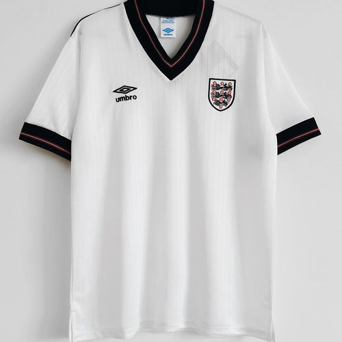 1984/1987 England Home White Retro Soccer Jersey Item NO.: 1457374 Front