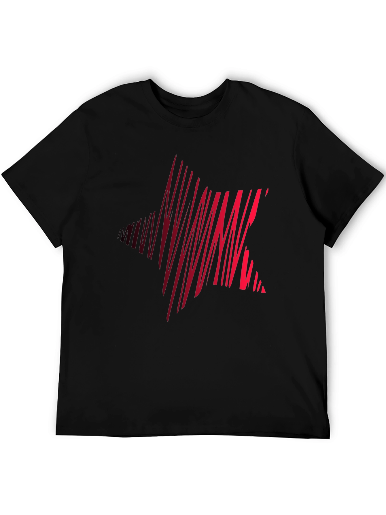 Striking Star Graphic Tee - Mens Black Casual Shirt