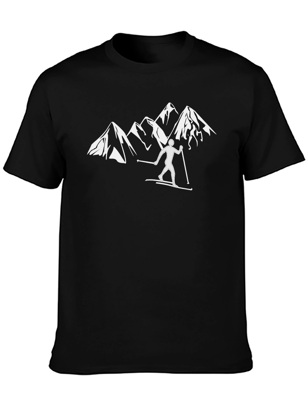 Mountain Ski T-Shirt - Black Graphic Tee