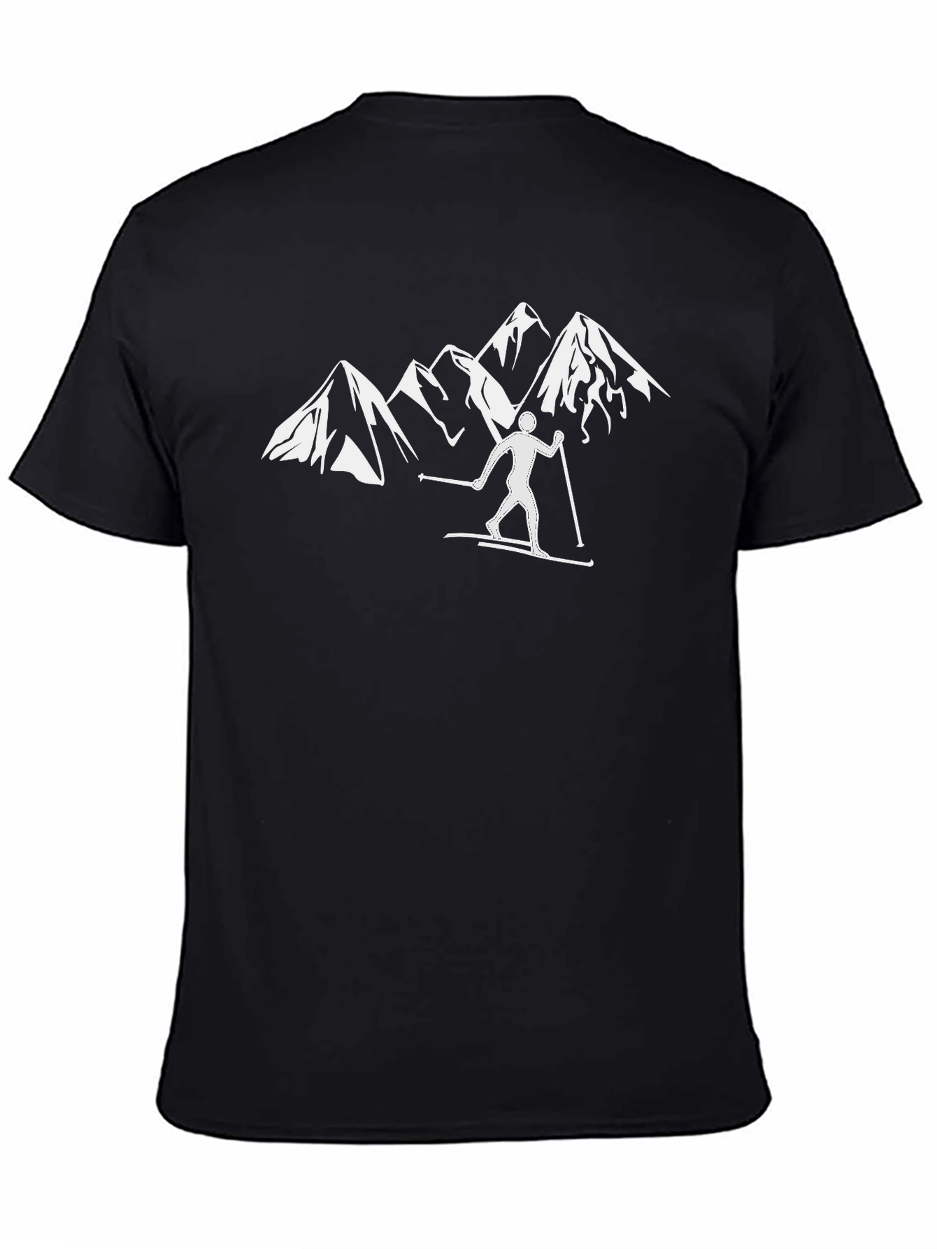 Mountain Ski T-Shirt - Black Graphic Tee
