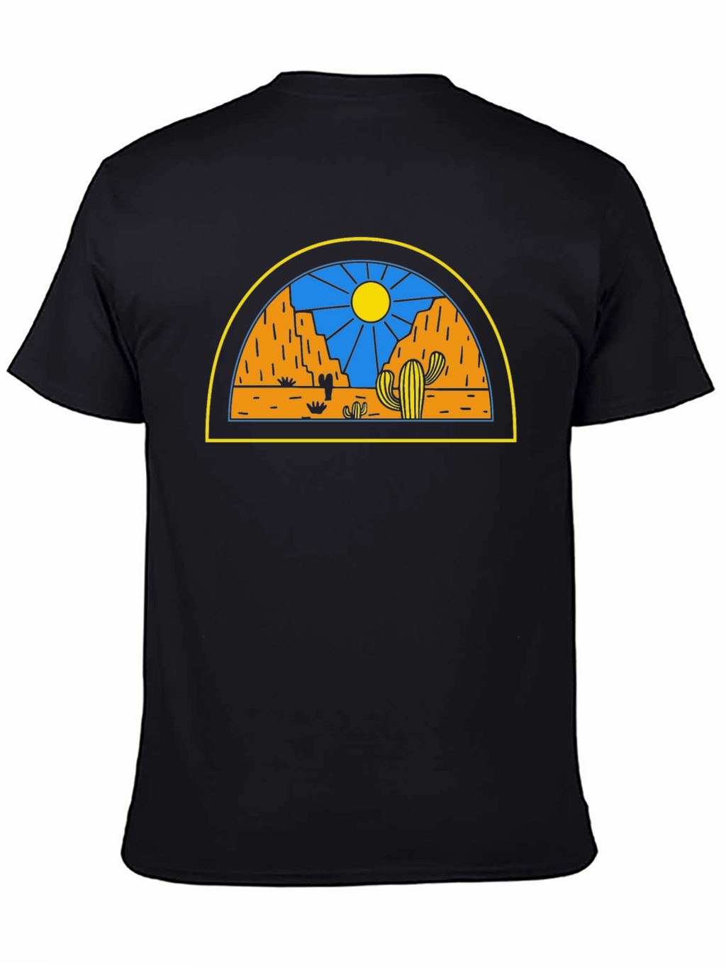 Desert Scene Graphic Tee - Black Unisex T-Shirt
