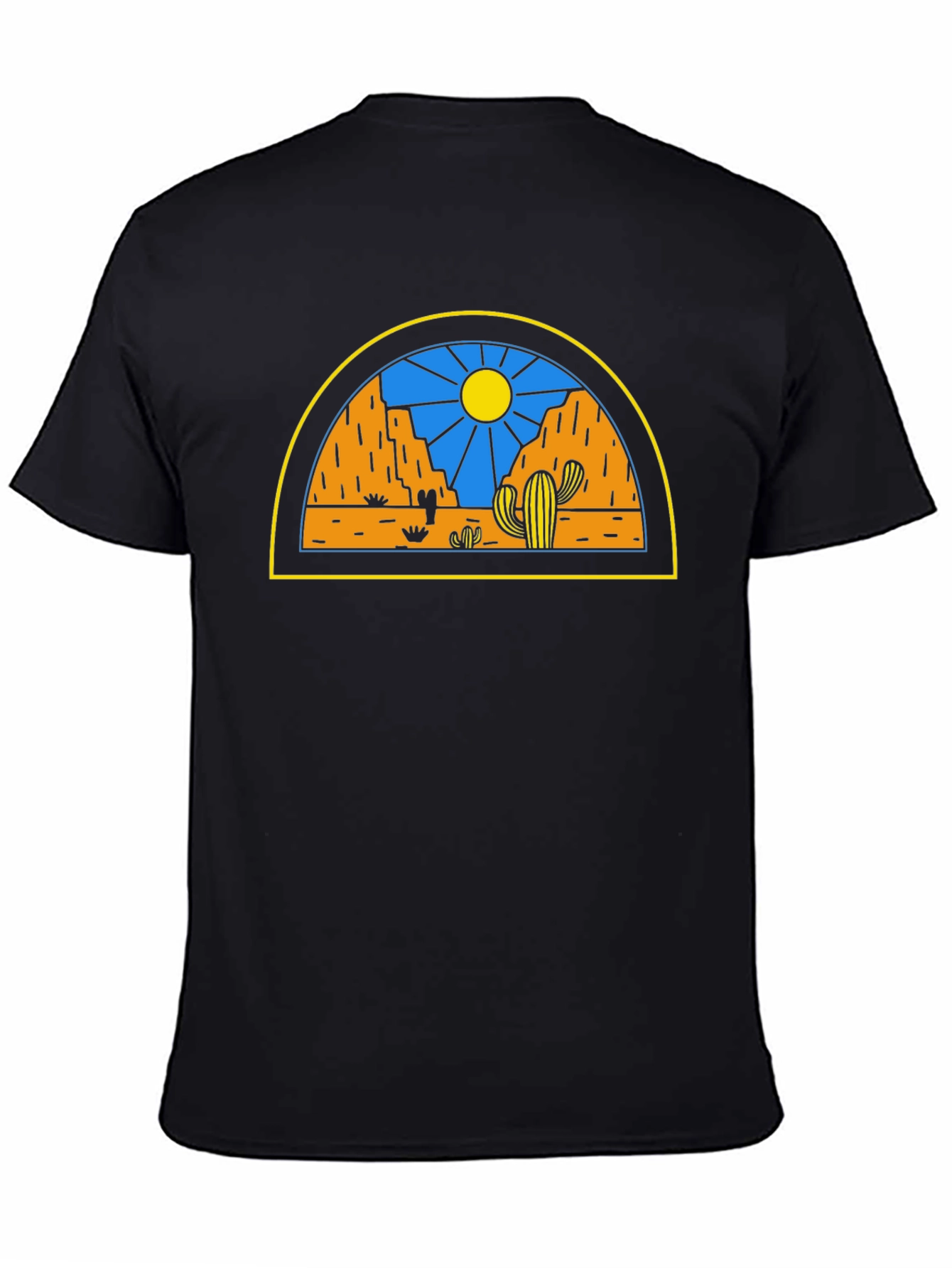 Desert Scene Graphic Tee - Black Unisex T-Shirt