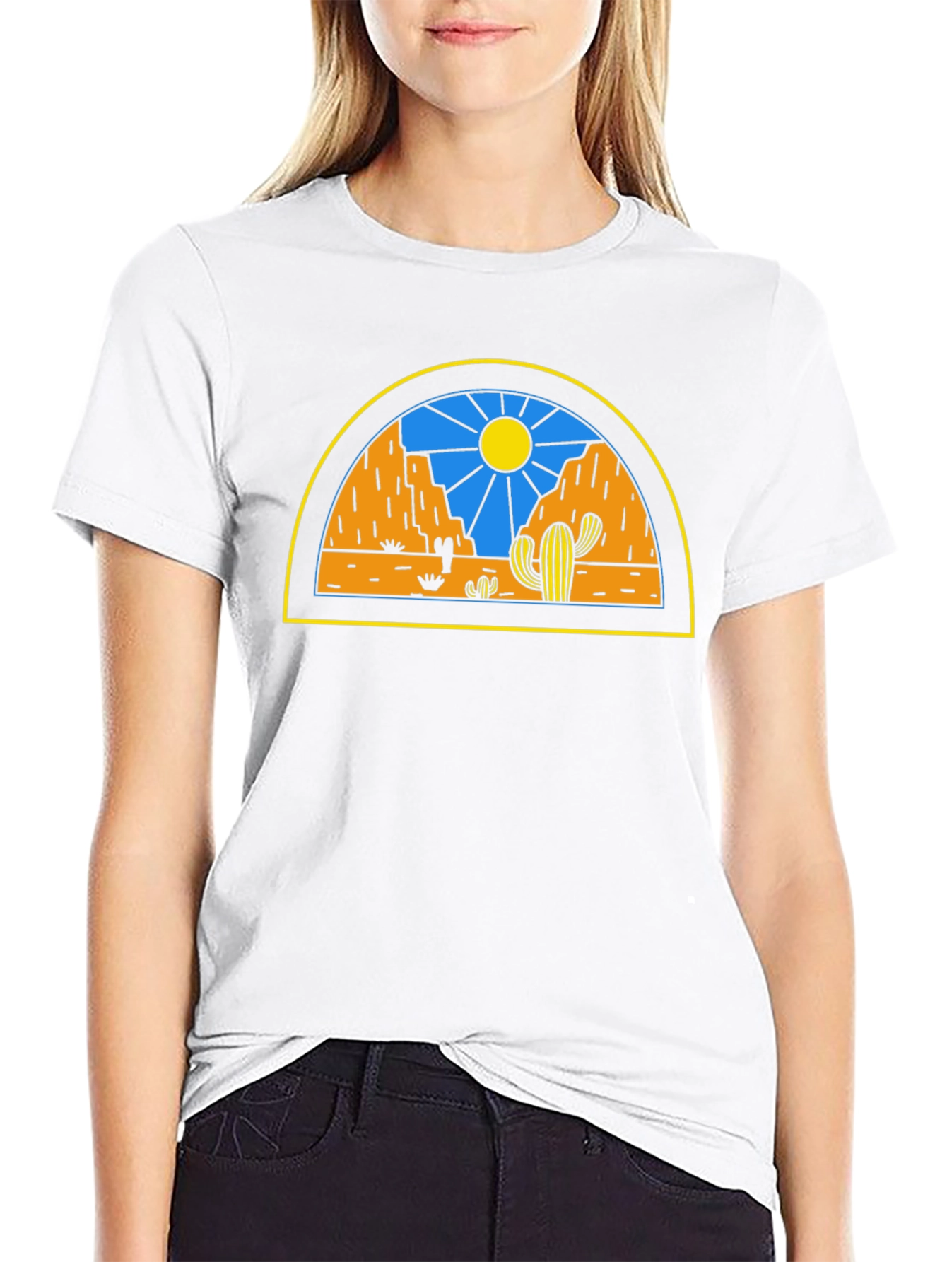 Desert Scene Graphic Tee - Black Unisex T-Shirt