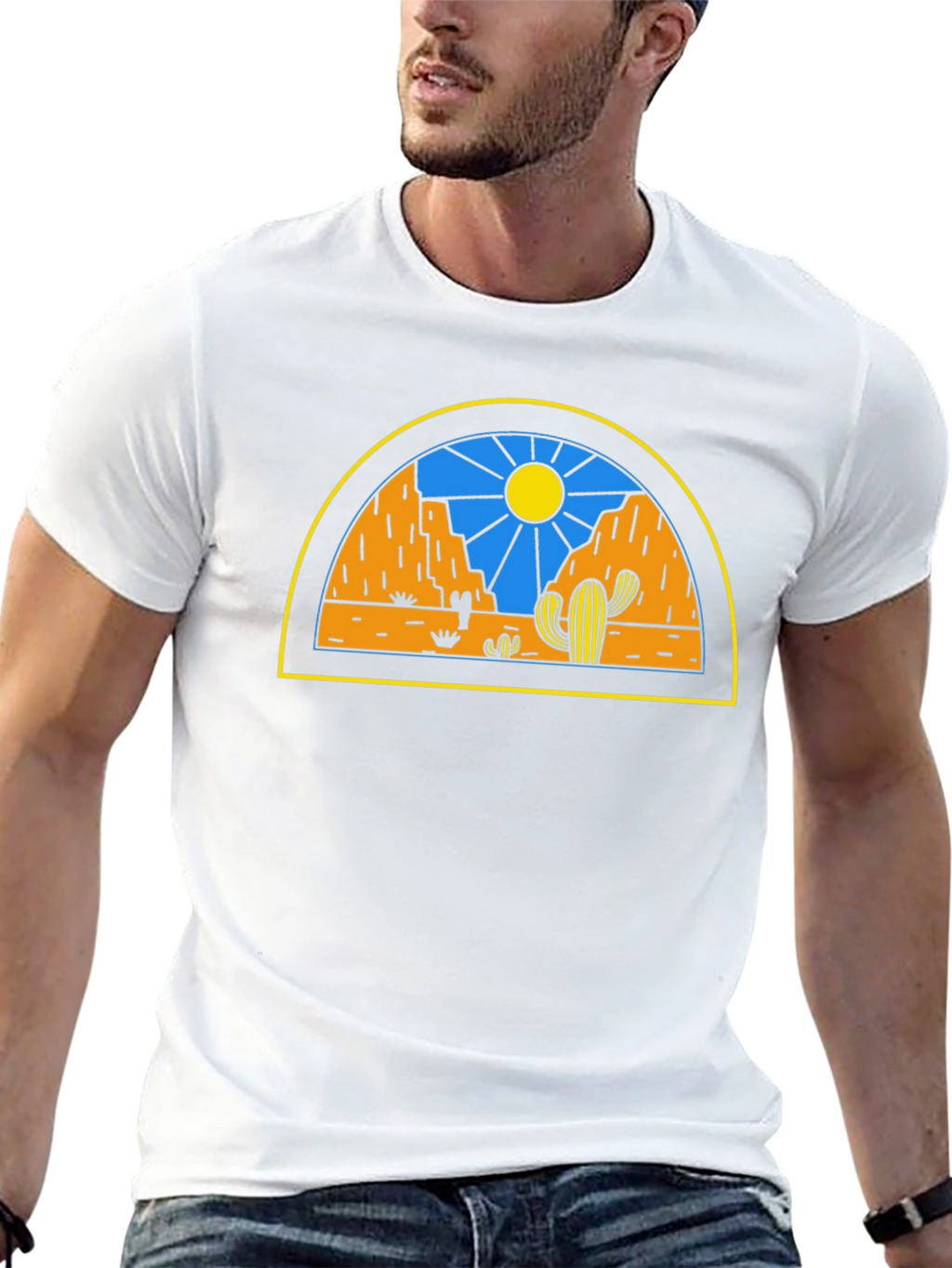 Desert Scene Graphic Tee - Black Unisex T-Shirt