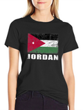 Jordan Flag Graphic T-Shirt - Distressed Style