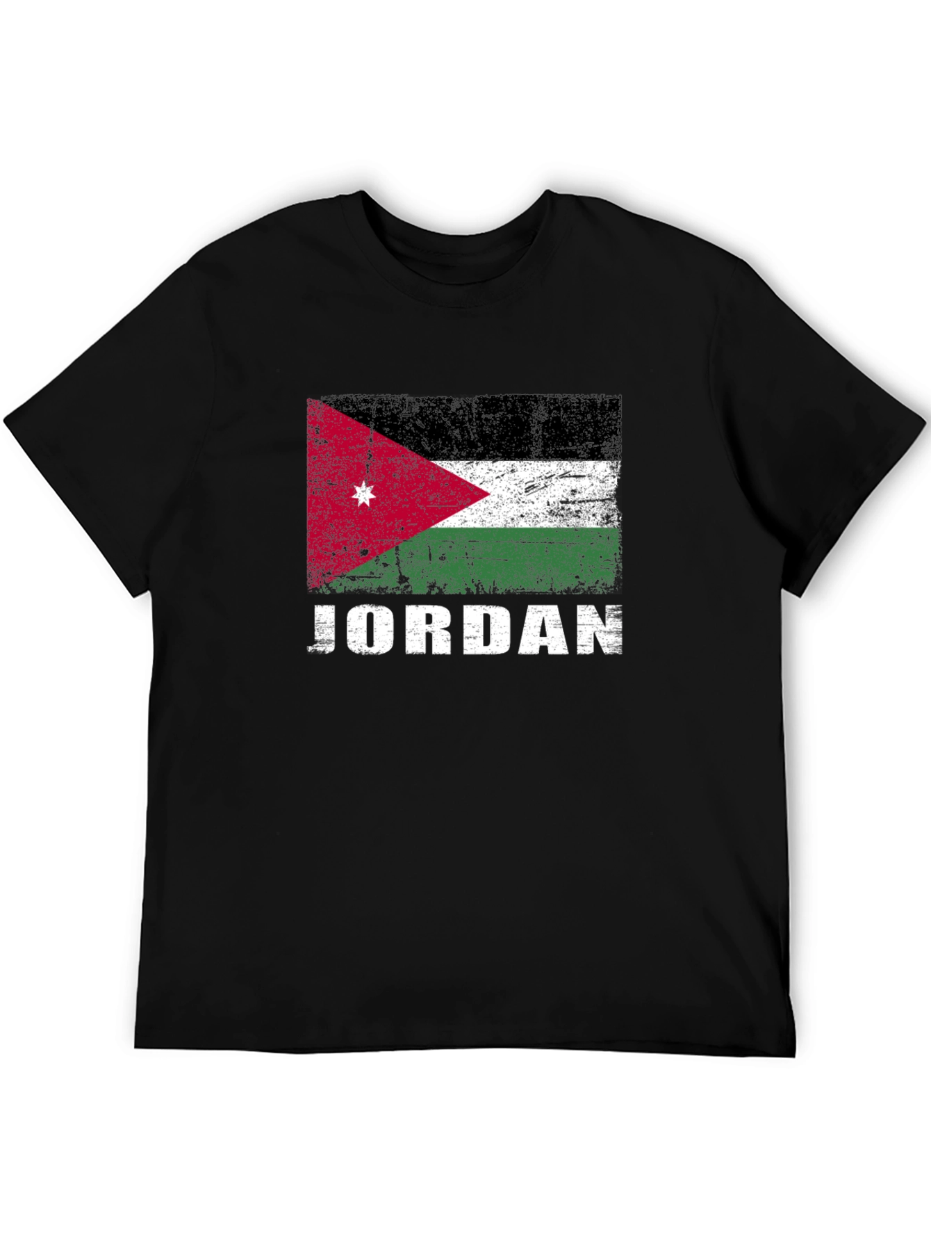 Jordan Flag Graphic T-Shirt - Distressed Style