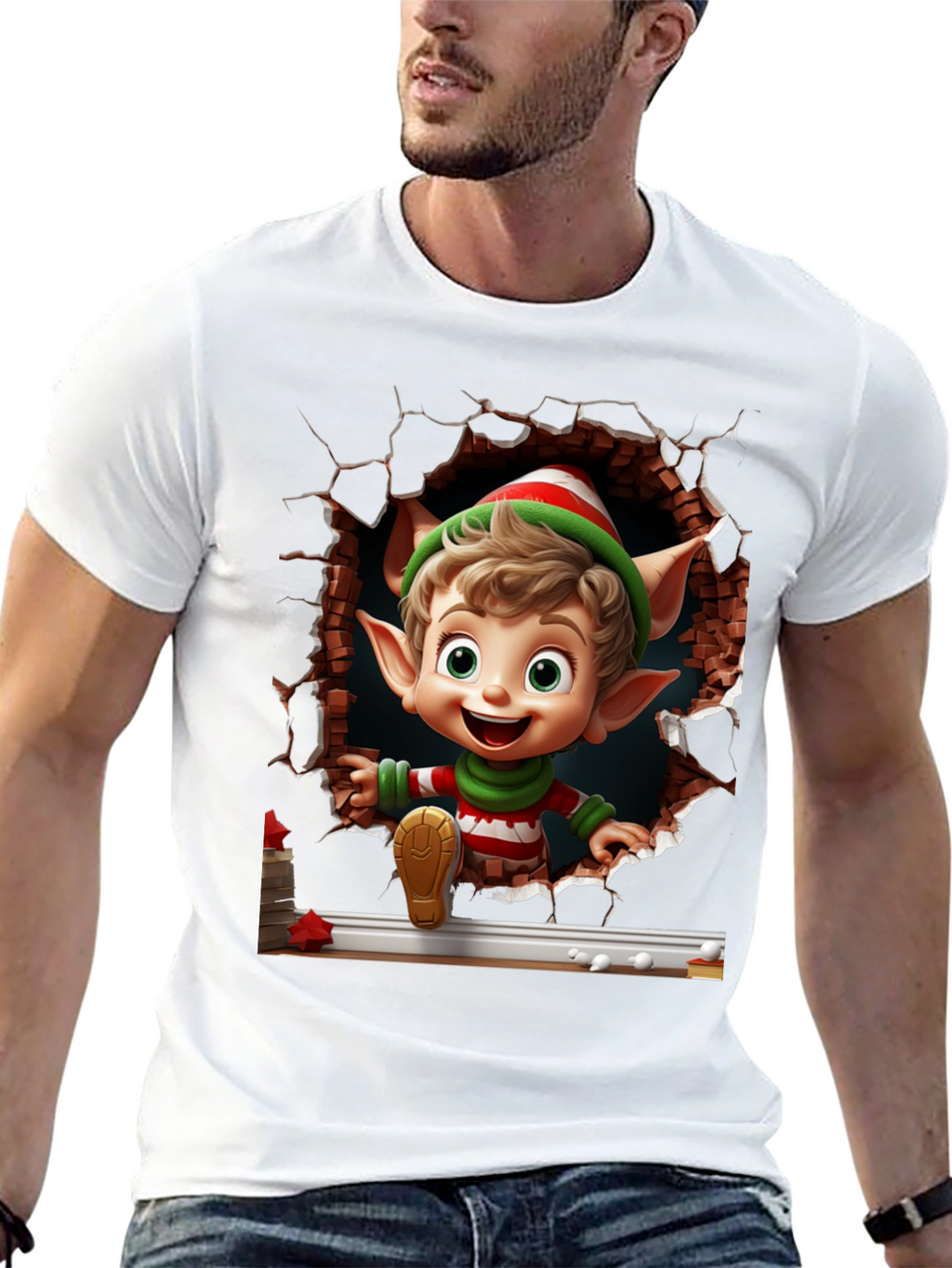 Christmas Elf T-Shirt - Holiday Festive Style