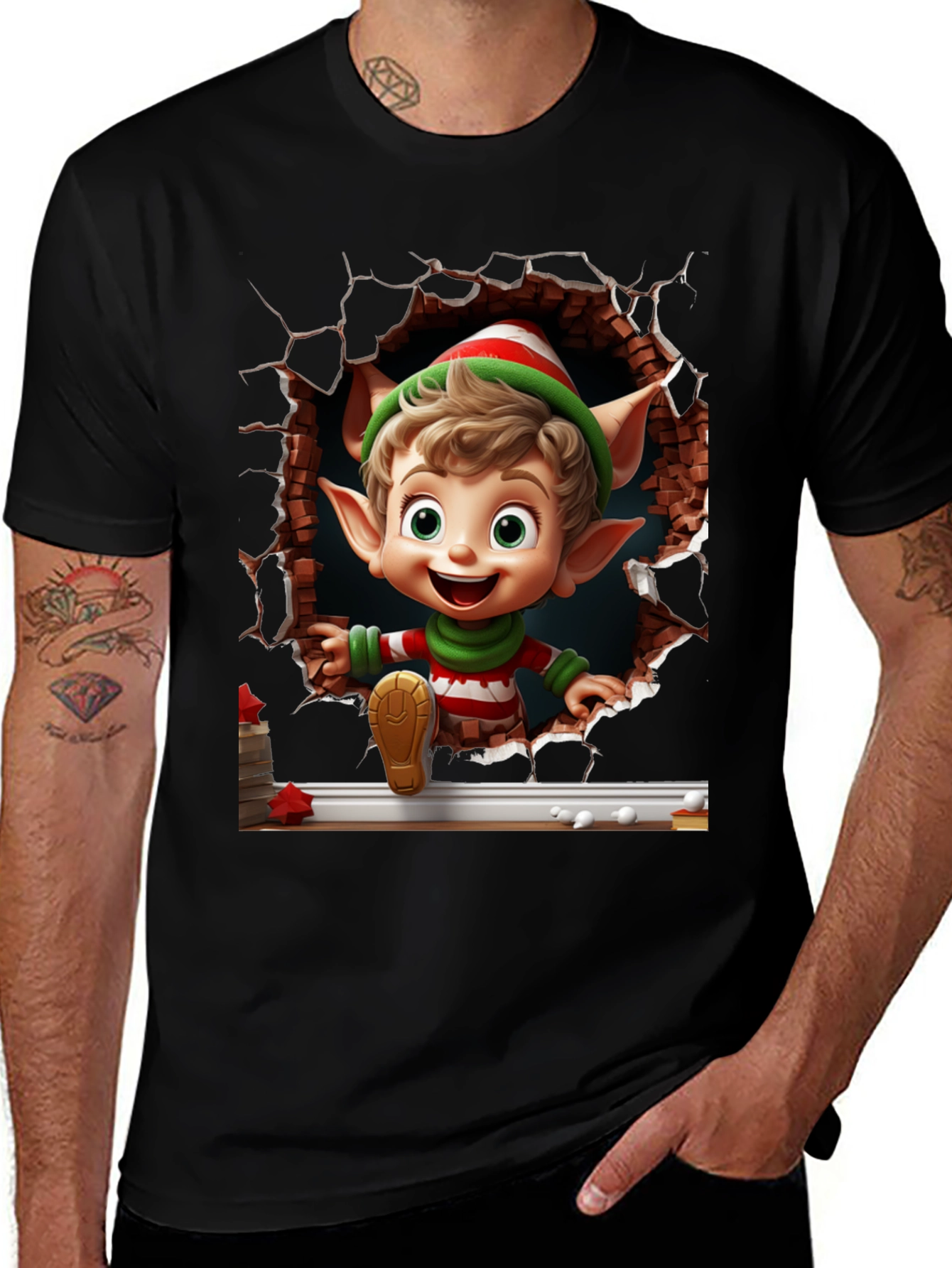 Christmas Elf T-Shirt - Holiday Festive Style
