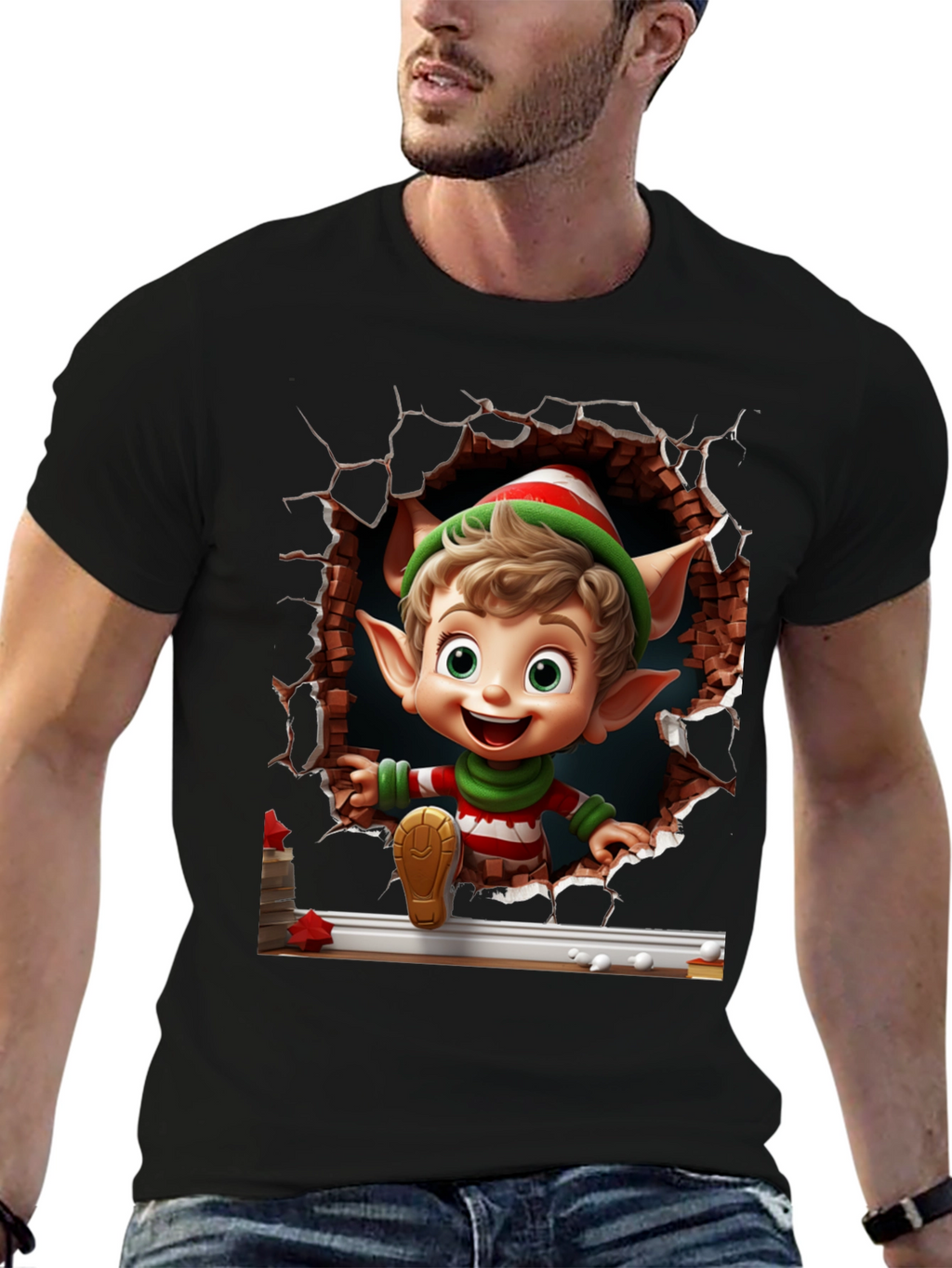 Christmas Elf T-Shirt - Holiday Festive Style