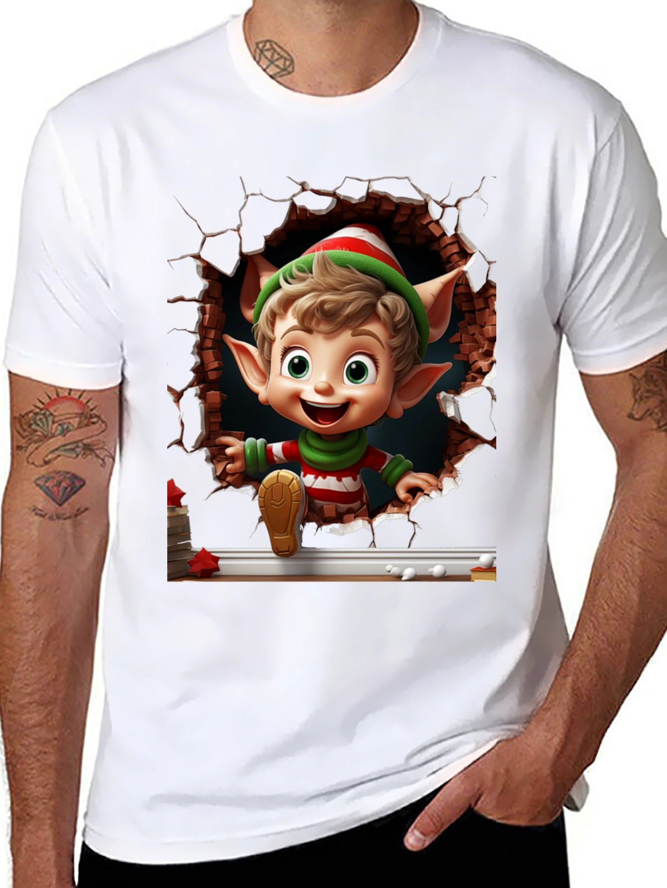 Christmas Elf T-Shirt - Holiday Festive Style