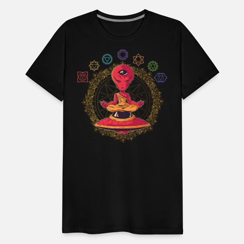 Chakras Meditating Alien UFO Space