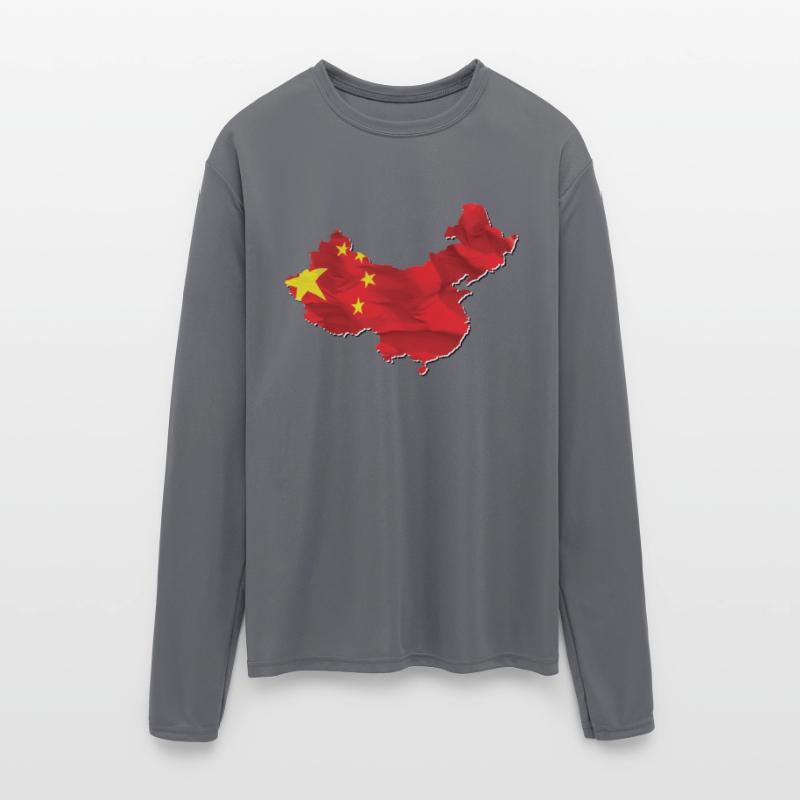 China Flag in China Map