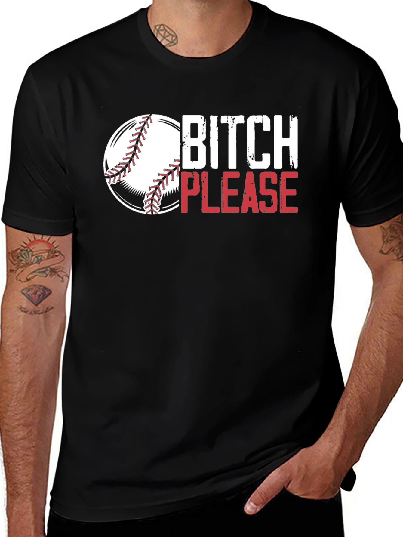 Bitch Please Baseball Graphic Tee