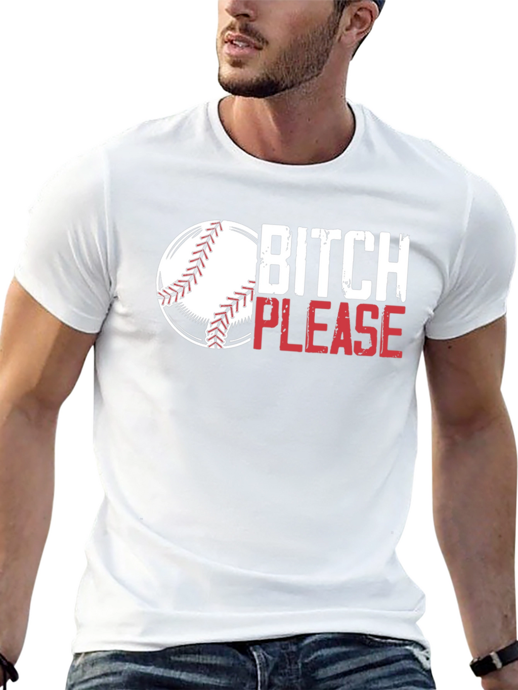 Bitch Please Baseball Graphic Tee