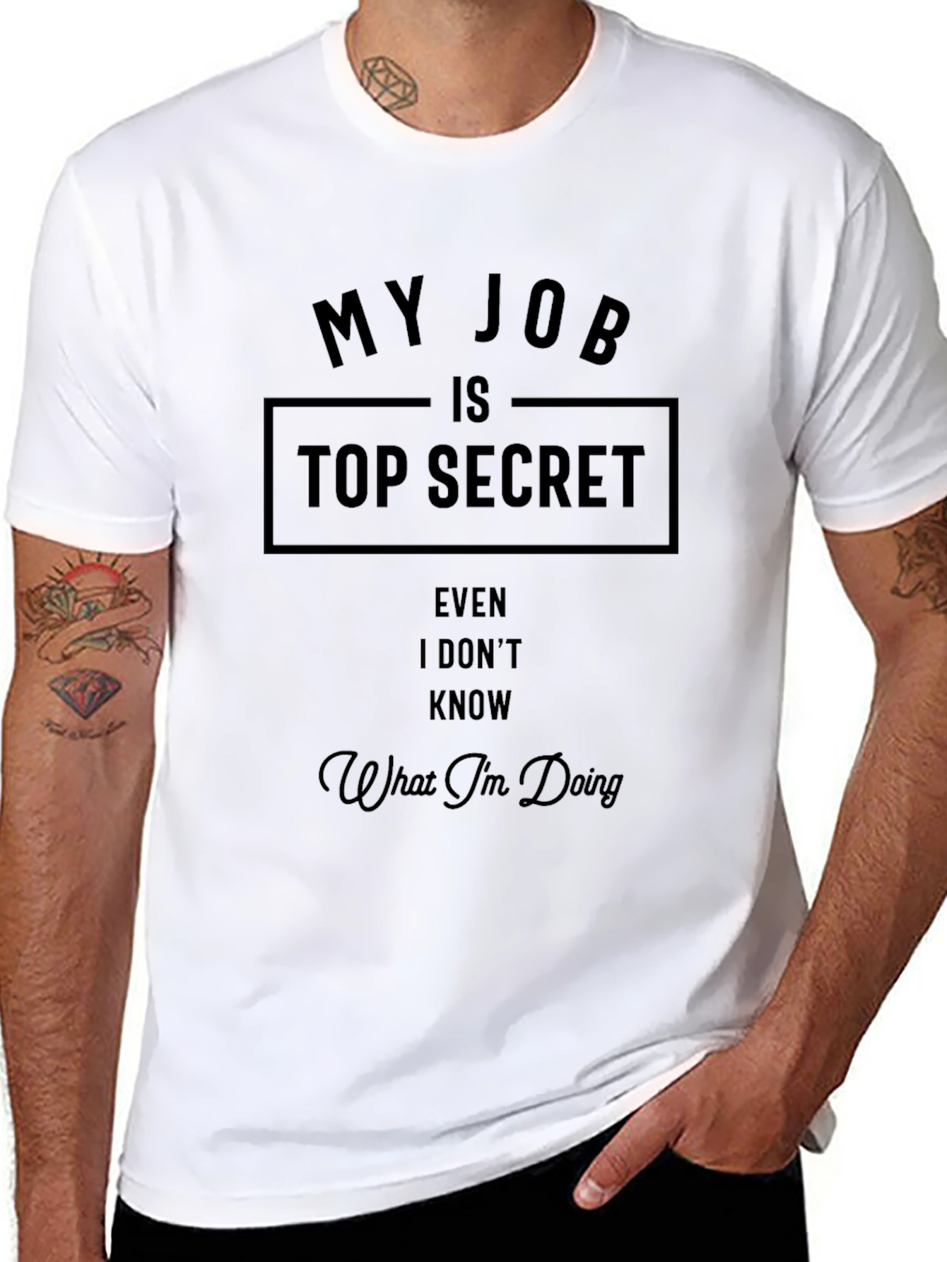 My Job Is Top Secret Graphic Tee