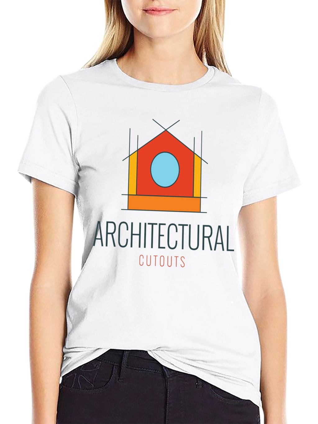 Architectural Cutouts Graphic T-Shirt