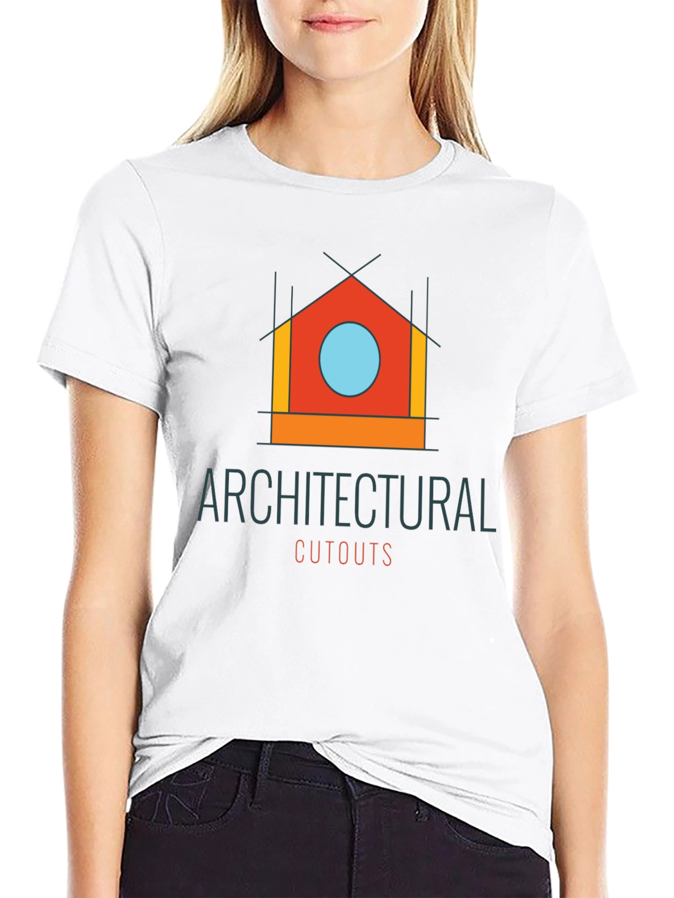 Architectural Cutouts Graphic T-Shirt