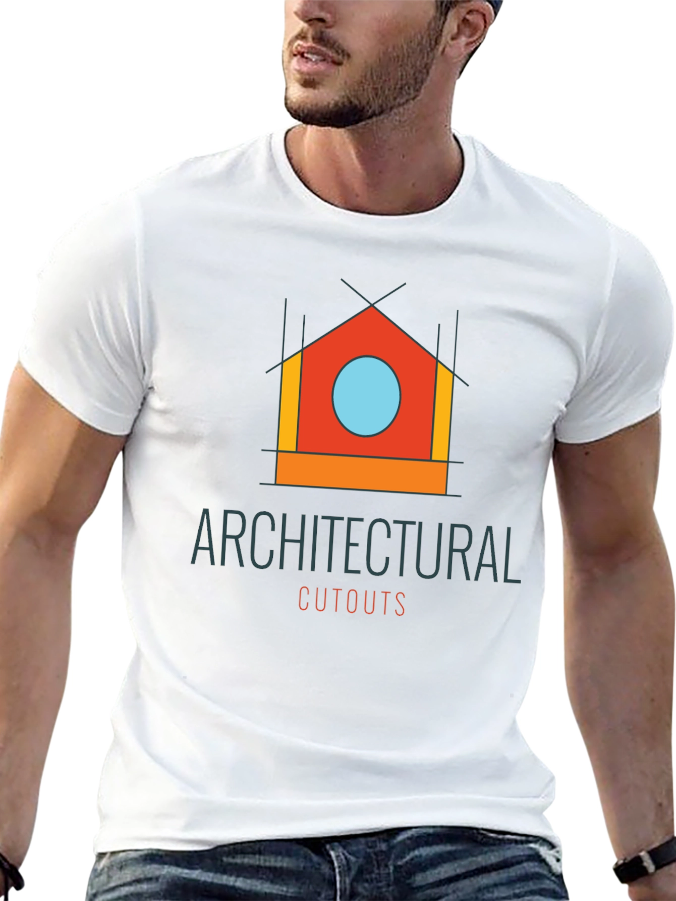 Architectural Cutouts Graphic T-Shirt