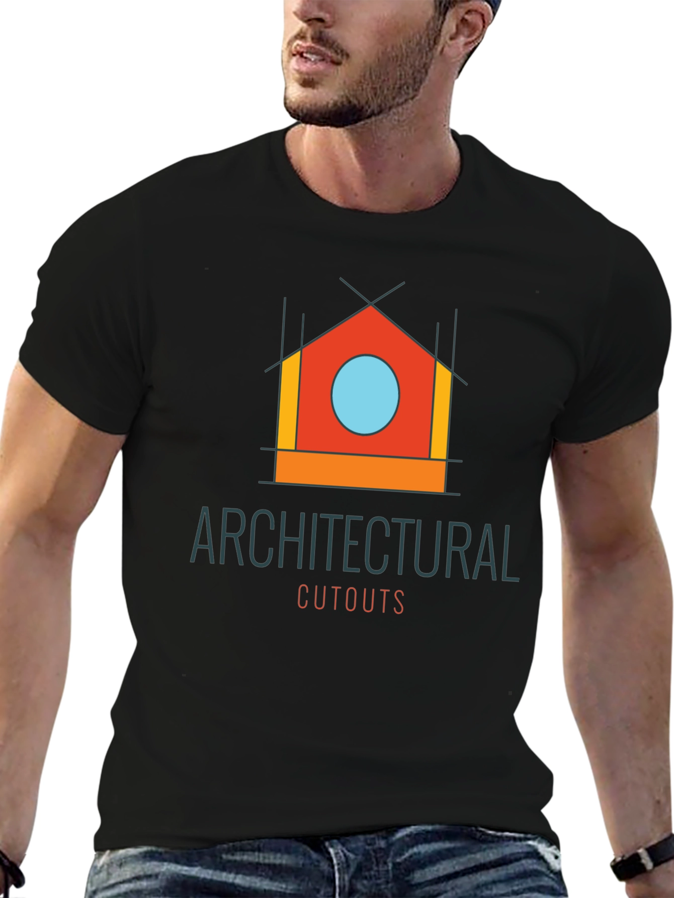 Architectural Cutouts Graphic T-Shirt