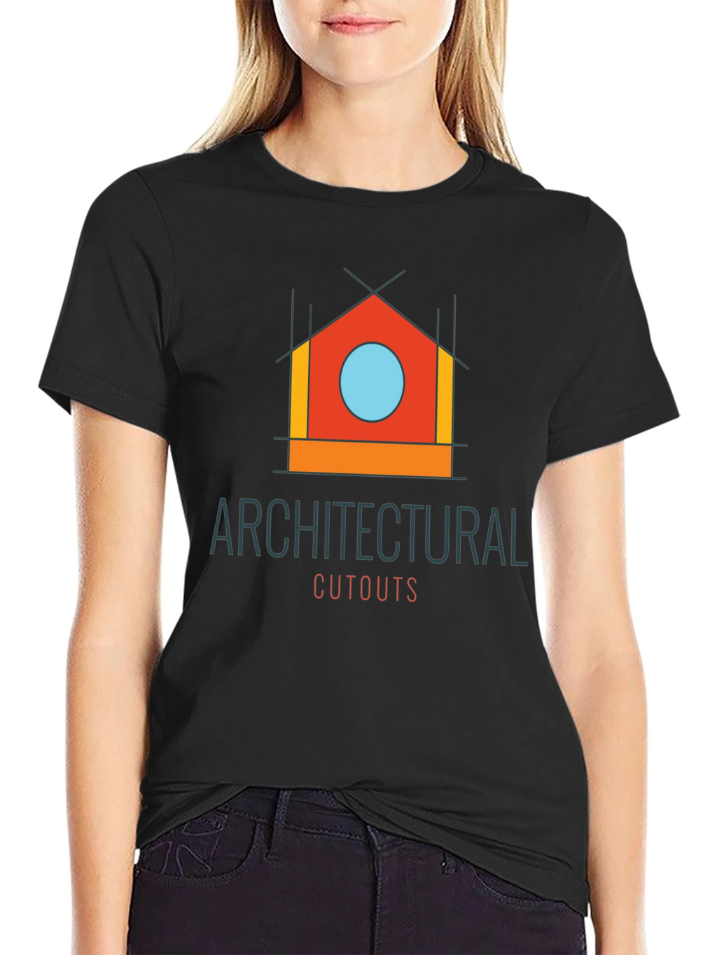 Architectural Cutouts Graphic T-Shirt