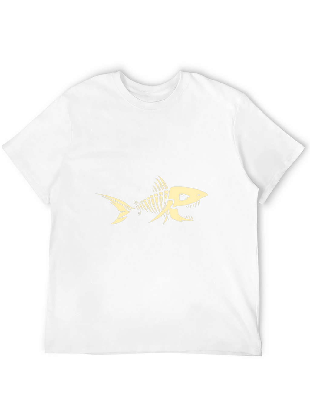 Skeleton Fish Graphic Tee - Black Cotton