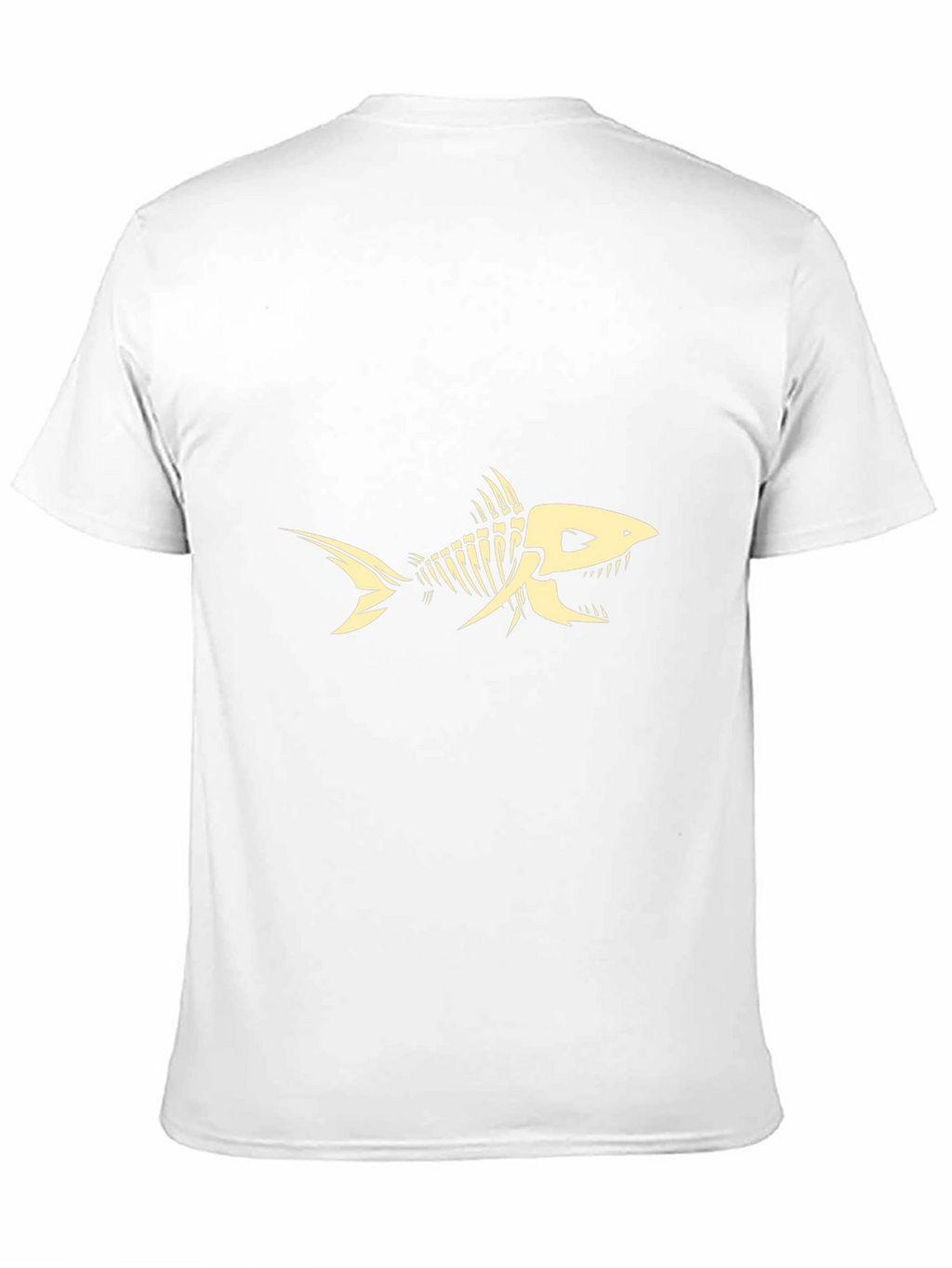 Skeleton Fish Graphic Tee - Black Cotton
