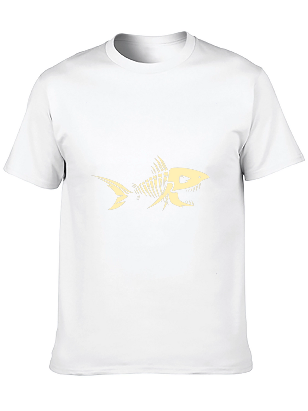 Skeleton Fish Graphic Tee - Black Cotton