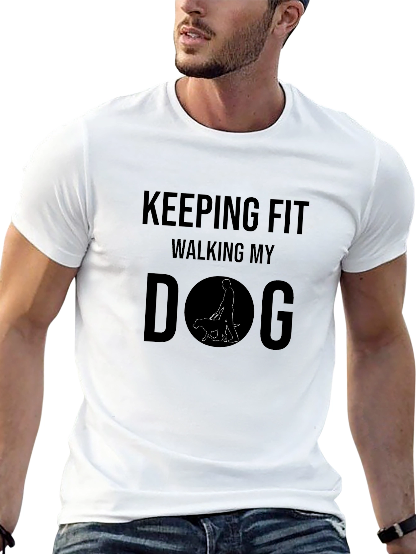 Keeping Fit Walking My Dog T-Shirt