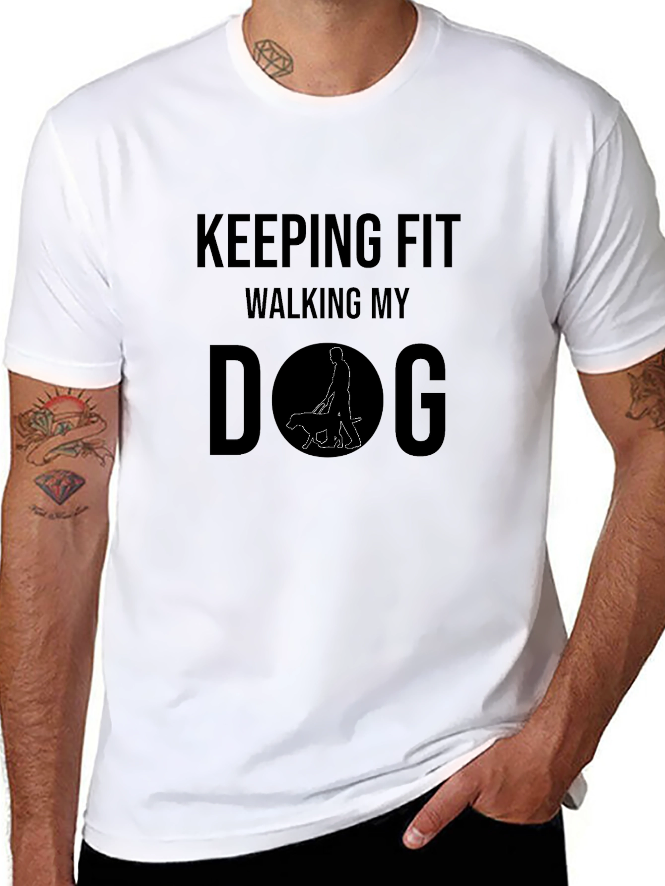 Keeping Fit Walking My Dog T-Shirt
