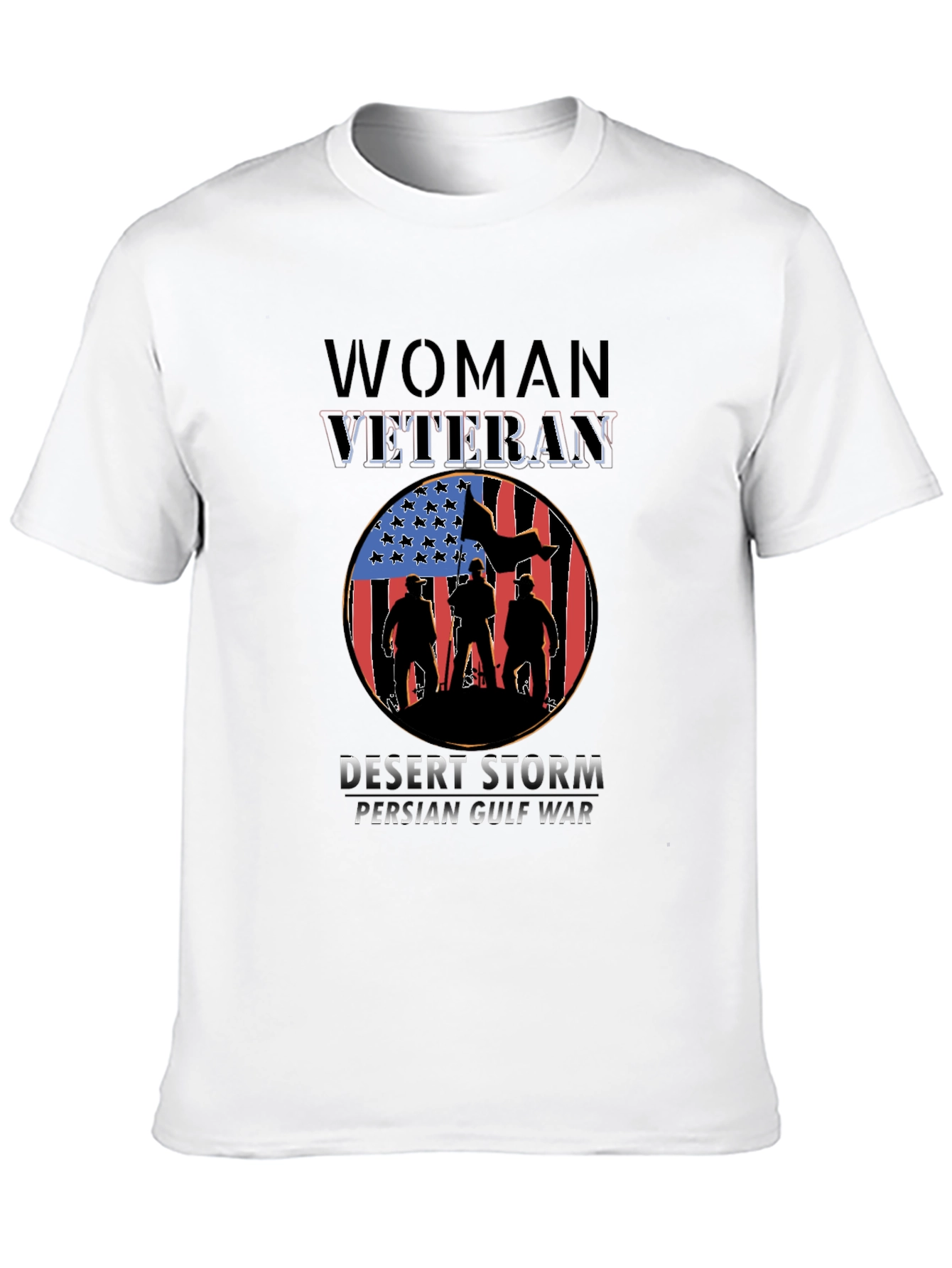 Woman Veteran Desert Storm Persian Gulf War T-Shirt