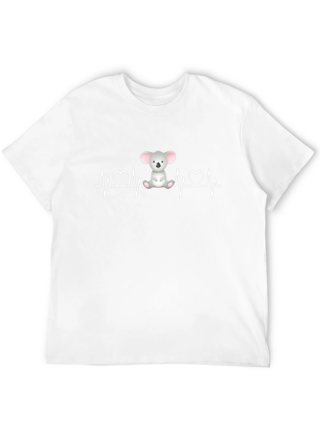 Koala Heartbeat T-Shirt - Black Cute Animal Design