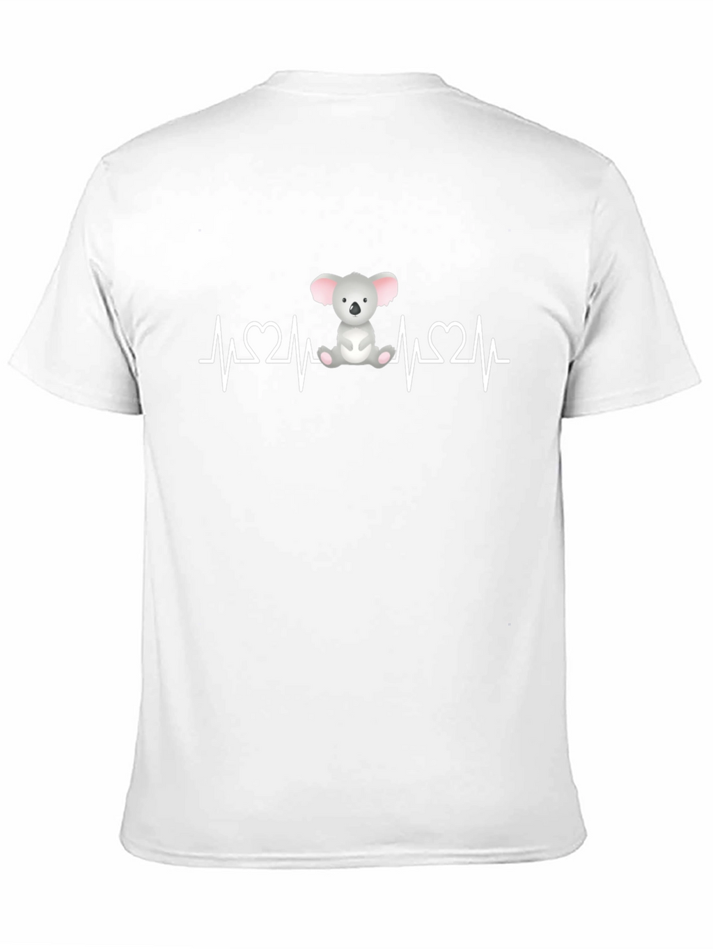 Koala Heartbeat T-Shirt - Black Cute Animal Design