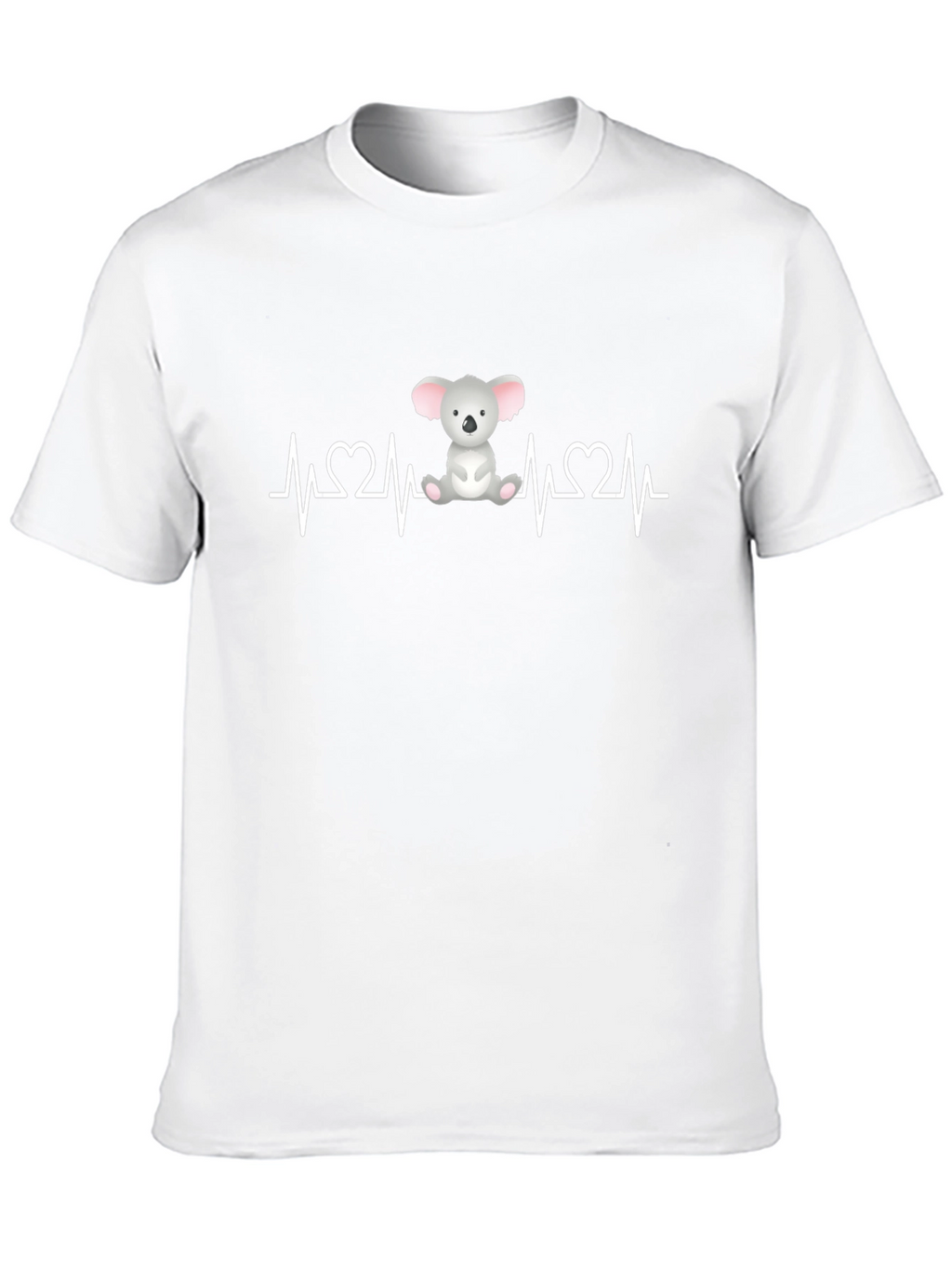 Koala Heartbeat T-Shirt - Black Cute Animal Design