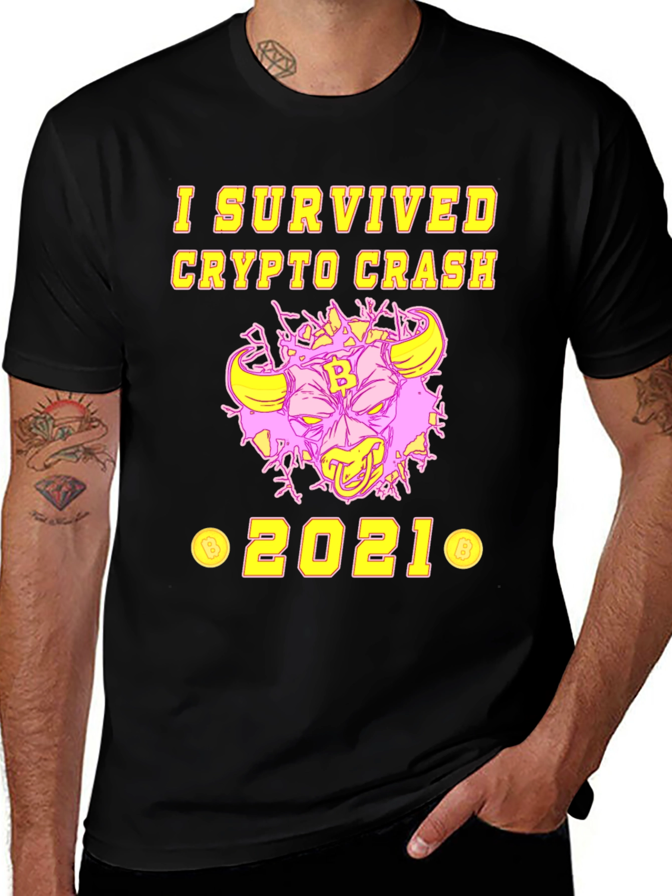 I Survived Crypto Crash 2021 Graphic Tee