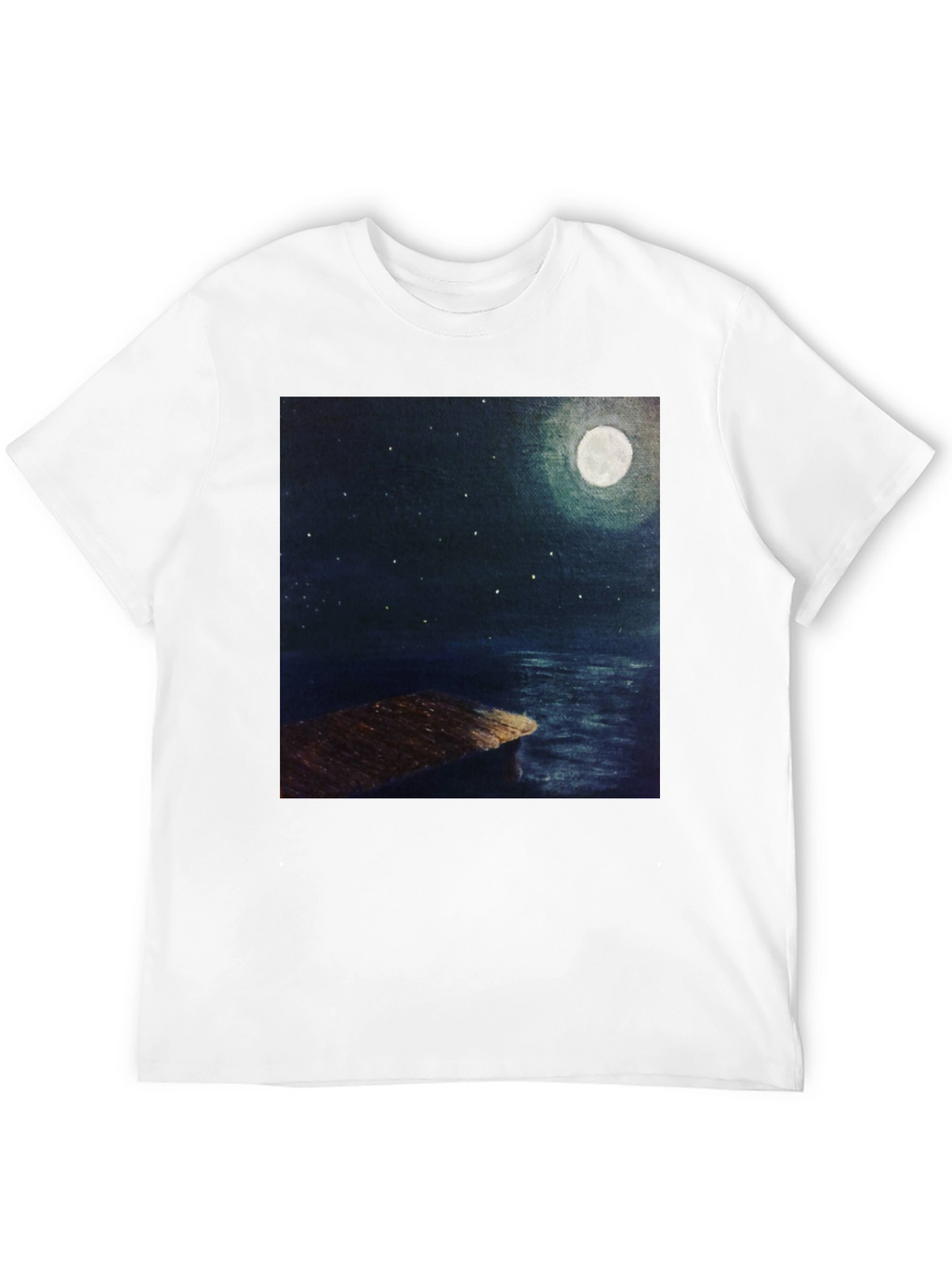 Moonlit Night Dock Graphic Tee