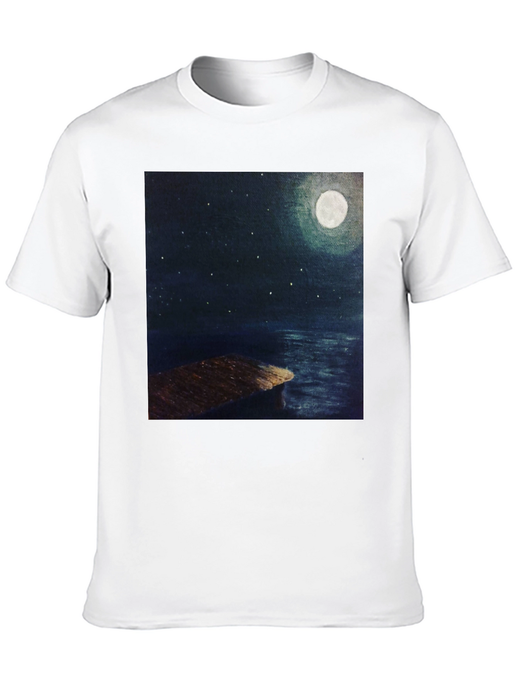 Moonlit Night Dock Graphic Tee