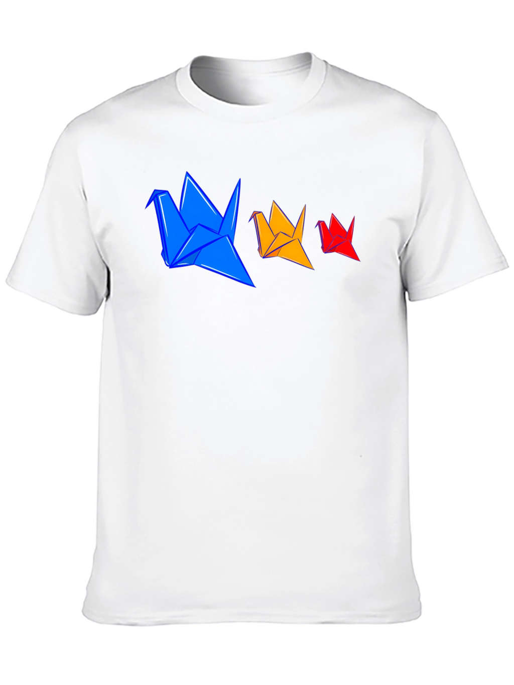 Origami Cranes Graphic Tee - Stylish Black T-Shirt