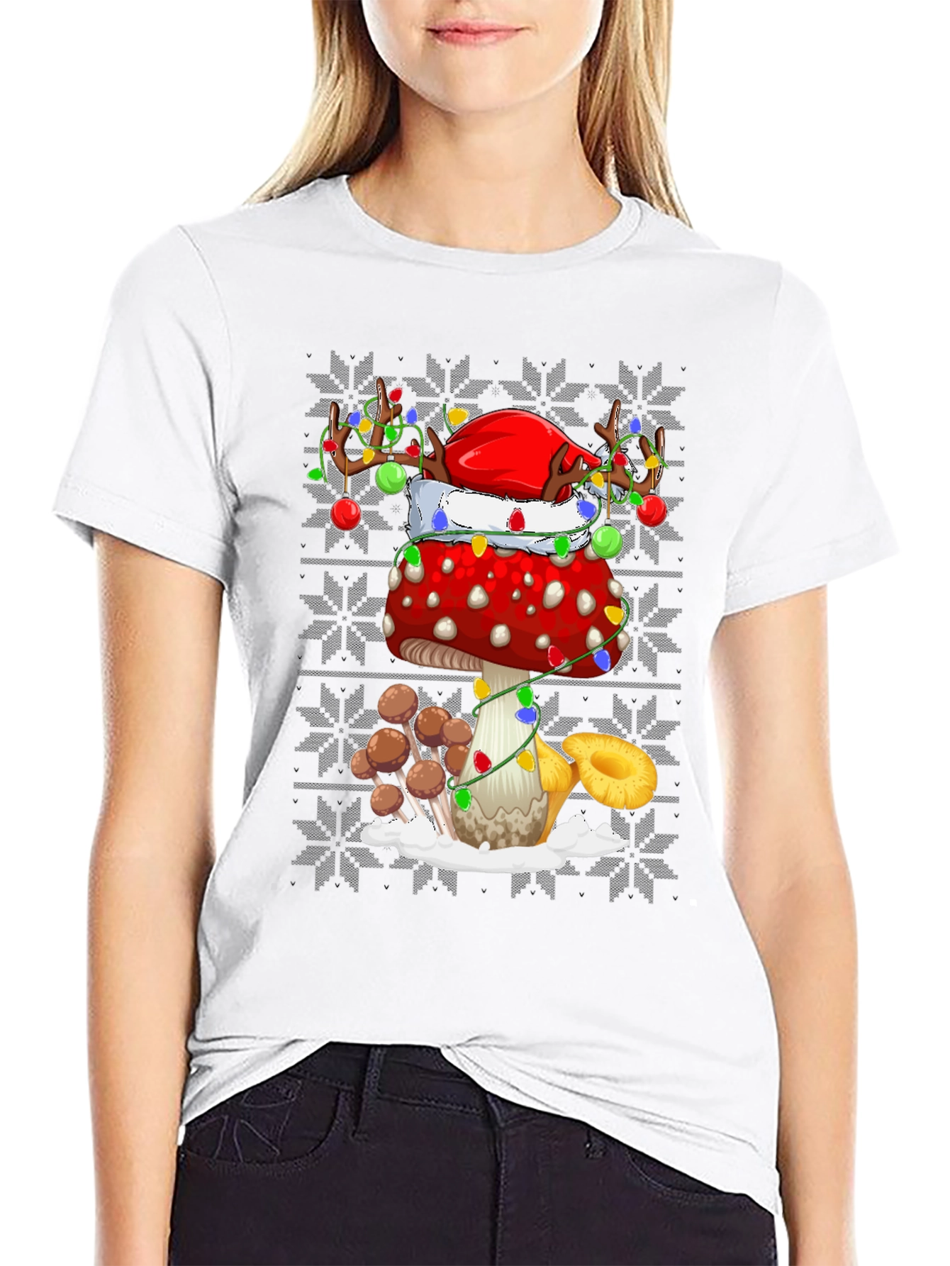 Festive Mushroom Graphic Tee
