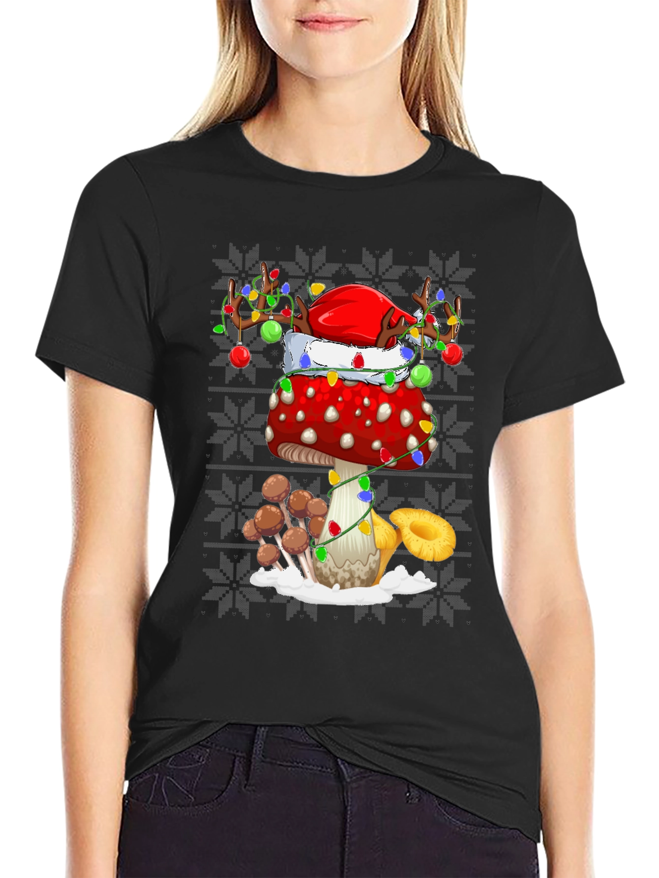 Festive Mushroom Graphic Tee