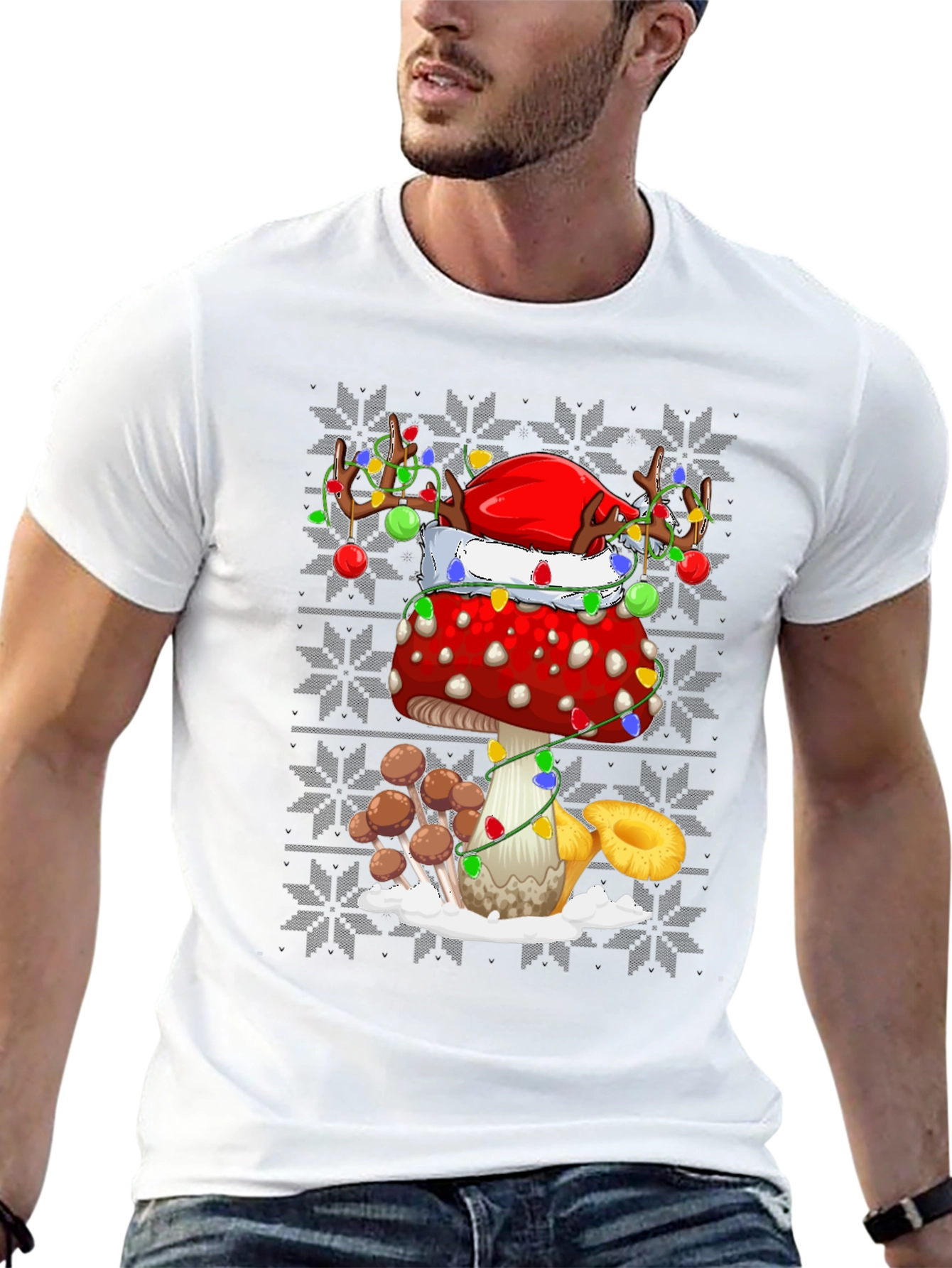 Festive Mushroom Graphic Tee